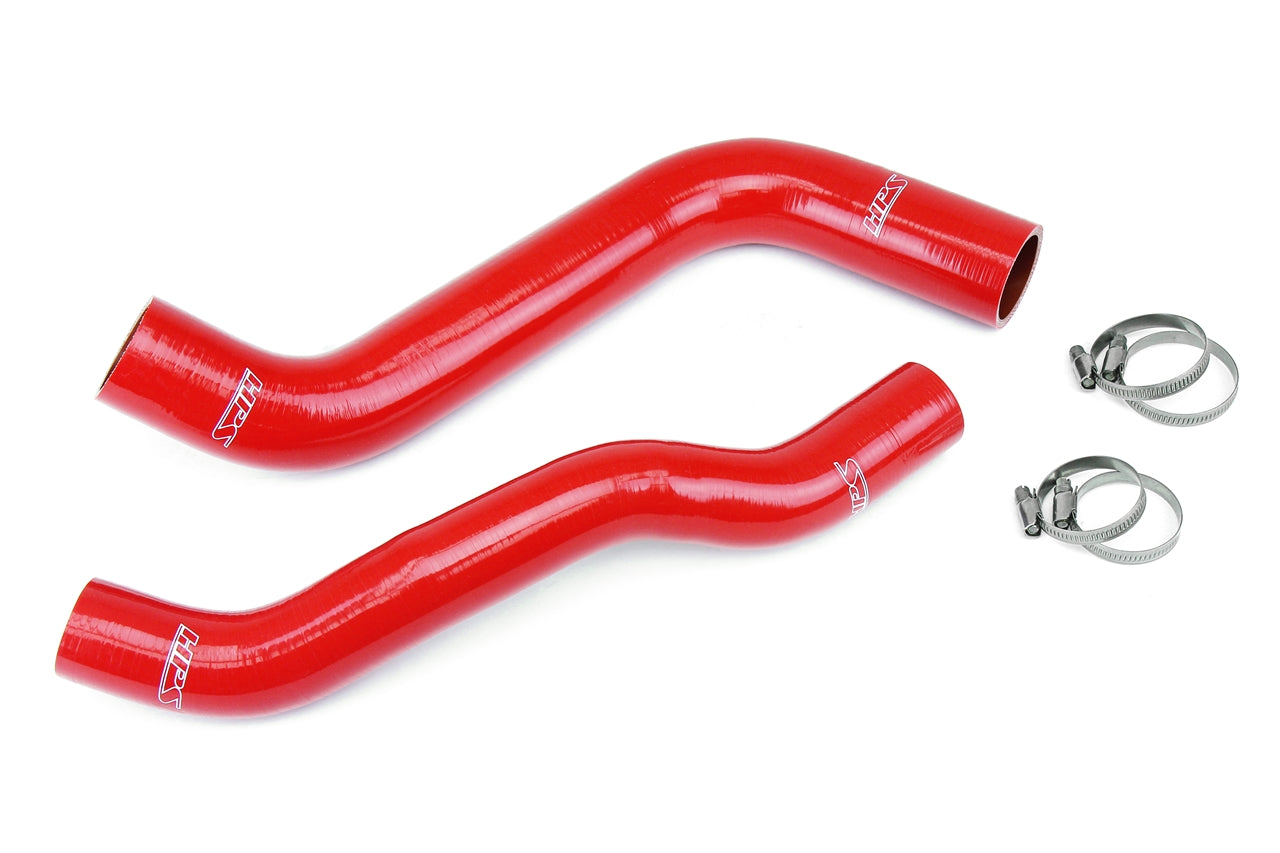 HPS Red Reinforced Silicone Radiator Hose Kit Coolant, 2006-2010 Jeep Commander 3.7L V6 XK , 57-1835-RED