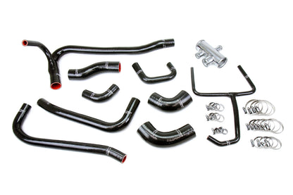 HPS Performance Black Silicone Radiator Coolant Hose Kit 2007-2014 Ford Mustang Shelby GT500 GT500KR 5.4L 5.8L Supercharged 57-2069-BLK