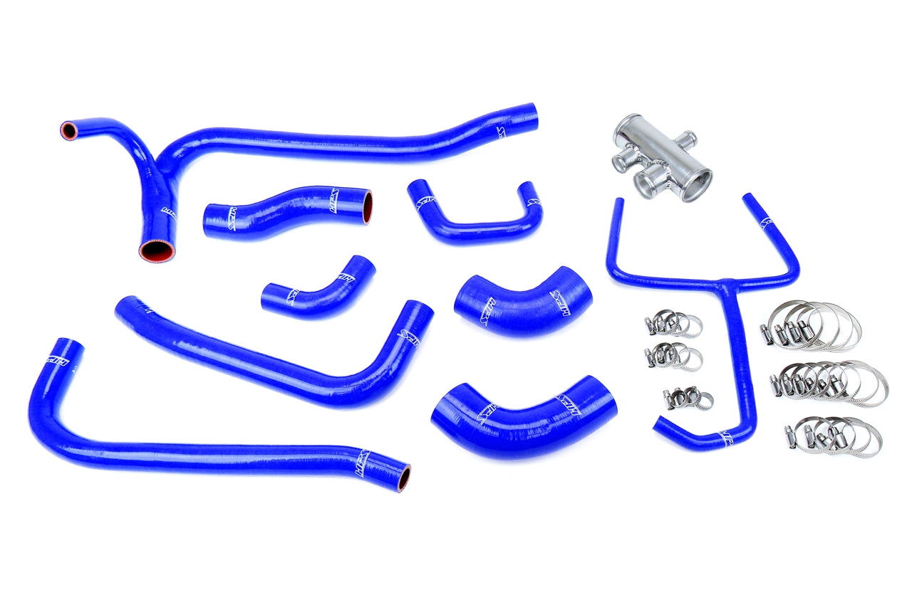 HPS Performance Blue Silicone Radiator Coolant Hose Kit 2007-2014 Ford Mustang Shelby GT500 GT500KR 5.4L 5.8L Supercharged 57-2069-BLUE
