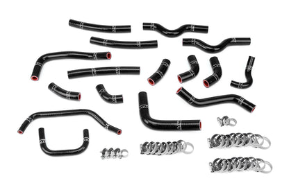 HPS Black Silicone Heater Hose Kit Complete 16pcs Set, Toyota 03-07 Land Cruiser 4.7L V8 J100, 57-1911-BLK
