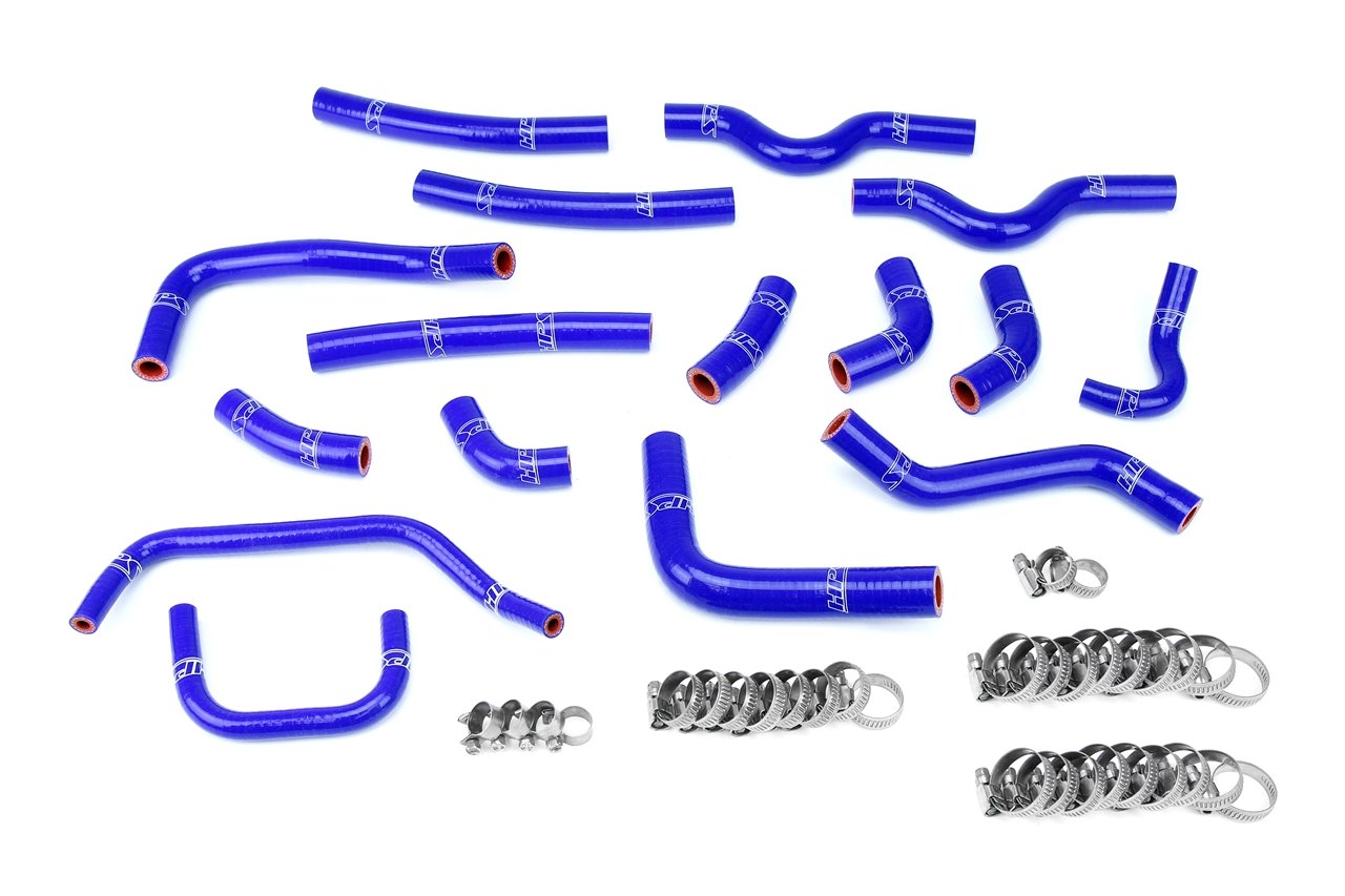 HPS Blue Silicone Heater Hose Kit includes rear heater, Lexus 03-07 LX470 4.7L V8 J100, 57-1911-BLUE