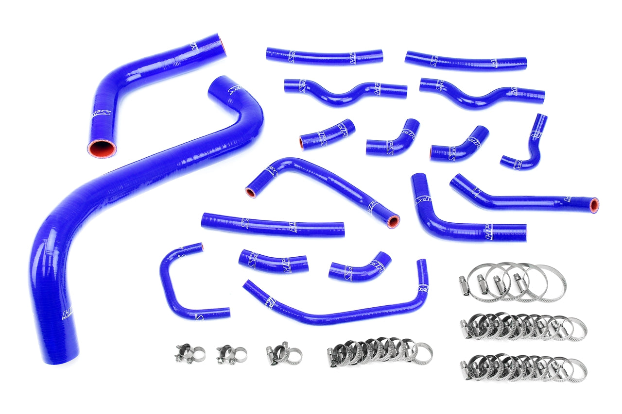 HPS Blue Silicone Radiator Heater Coolant Hose Kit, Toyota 03-07 Land Cruiser 4.7L V8 J100, 57-1912-BLUE