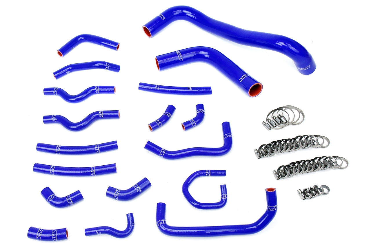 HPS Blue Silicone Radiator and Heater Coolant Hose Kit, Lexus 98-02 LX470 J100 4.7L V8 J100, 57-1914-BLUE