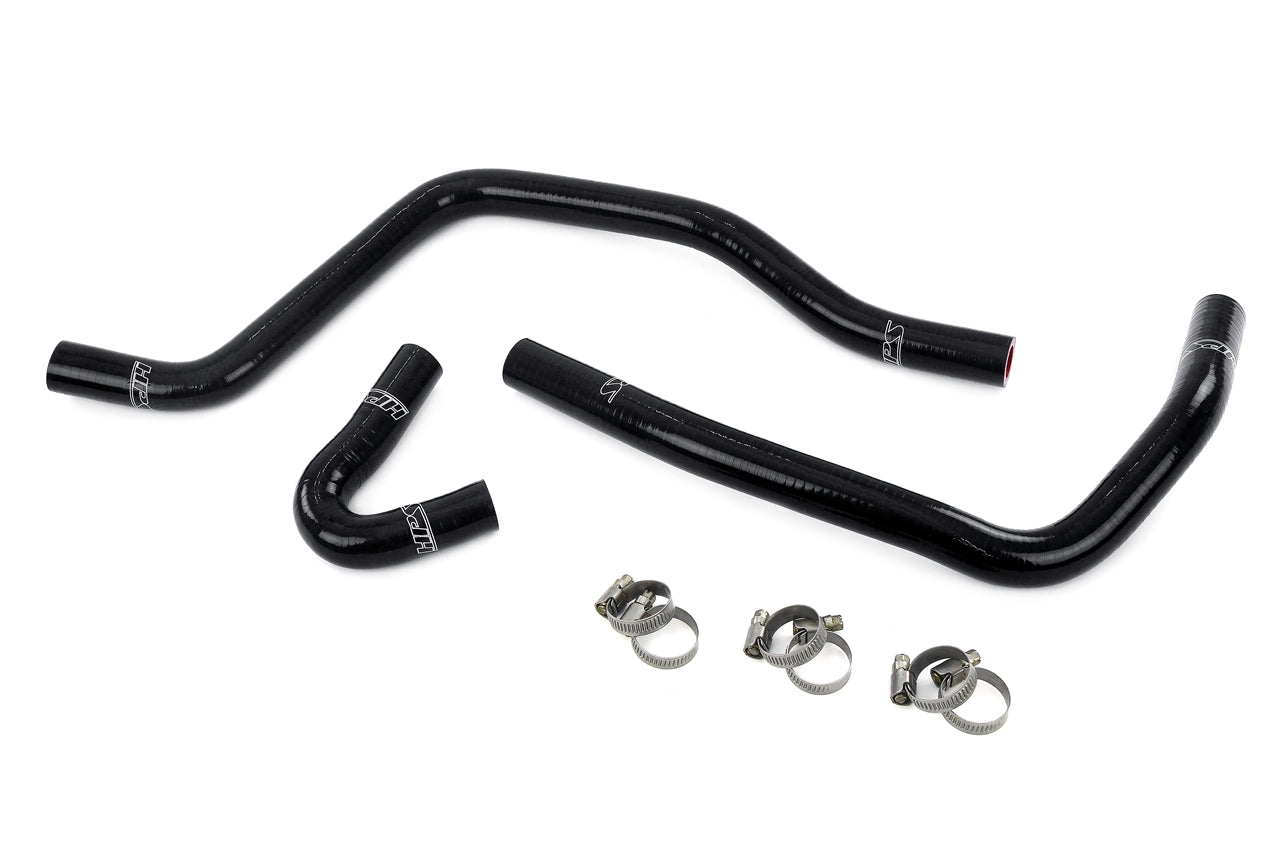 HPS Black Silicone Heater Coolant Hose Kit 2003-2005 Ford Excursion 6.0L V8 Diesel Turbo 57-2120-BLK compatible 3C3Z-18472-BB 3C3Z-18472-AA