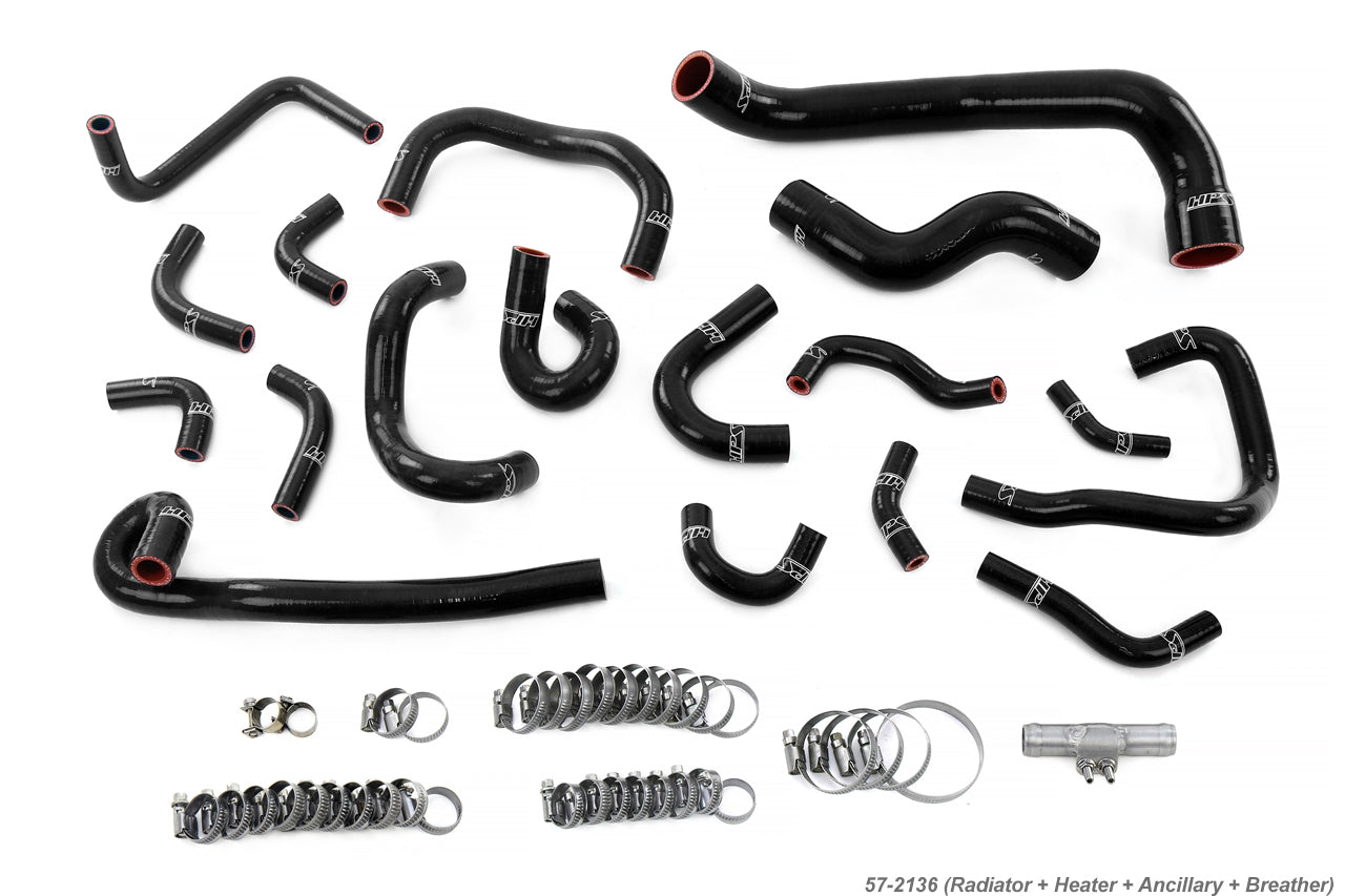   HPS Silicone Radiator Heater Ancillary  Throttle Coolant Breather Vent Hose Nissan Skyline GTR R33 Black FKM RB26DETT 57-2136-BLK