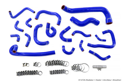  HPS Silicone Radiator Heater Ancillary Breather Hose Nissan Skyline GTR R33 Blue RB26 Fluoroliner 57-2136-BLUE