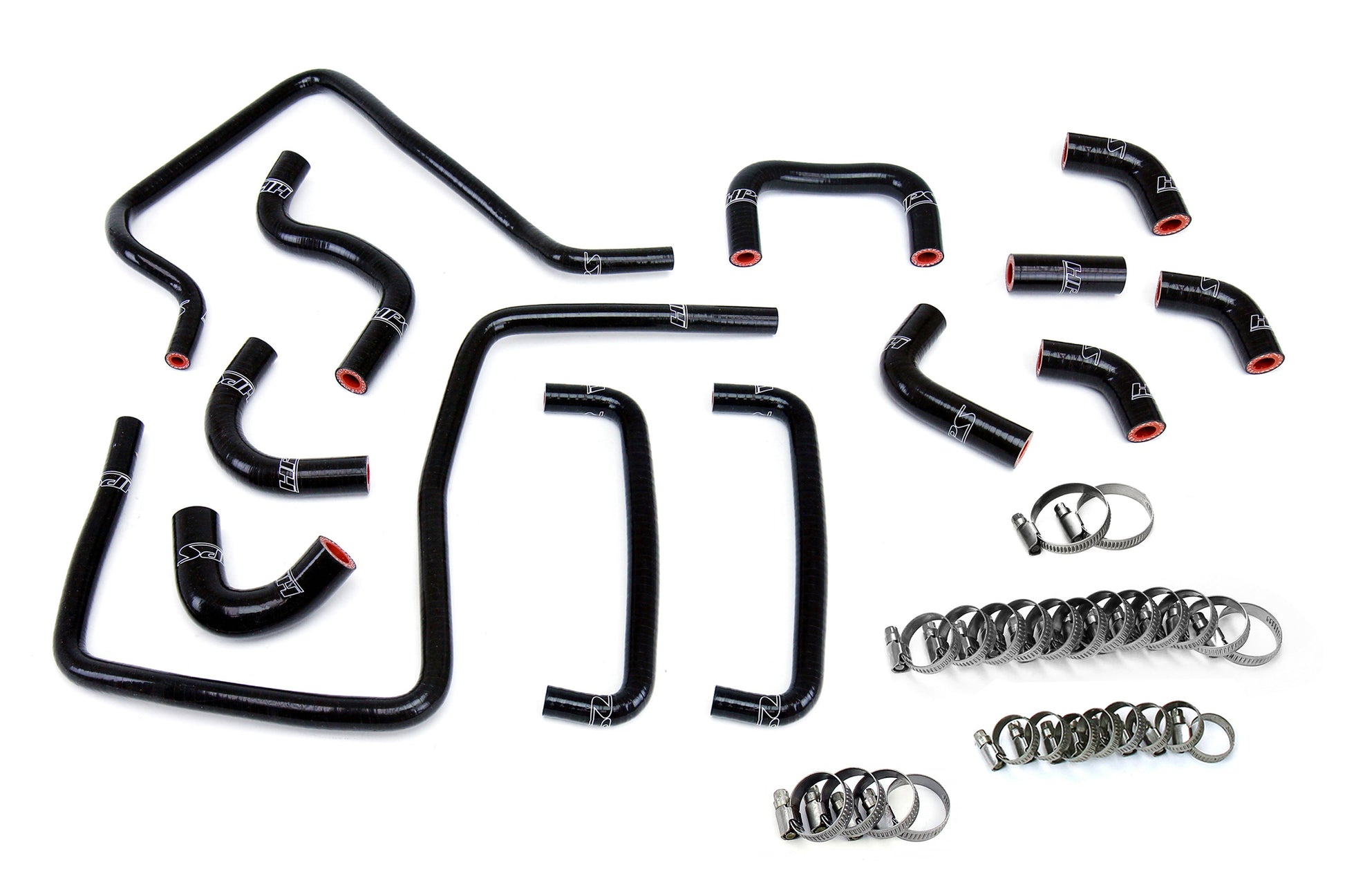 HPS Performance Black High Temp Reinforced Silicone Ancillary Coolant Hose Kit 2006-2007 Subaru Impreza WRX STi Hawkeye 2.5L Turbo 57-2266-BLK GD GG EJ25