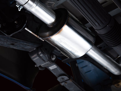 AWE 21+ Ford F150 Dual Side Exit Cat-Back Exhaust - 4.5in Diamond Black Tips *For Stock Y-Pipe Only