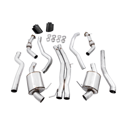 AWE Tuning Audi B9 RS 5 Sportback Touring Edition Exhaust-Non Resonated- Diamond Black RS Style Tips