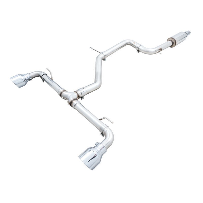 AWE 2022+ Volkswagen GTI MK8 Track Edition Exhaust - Chrome Silver Tips
