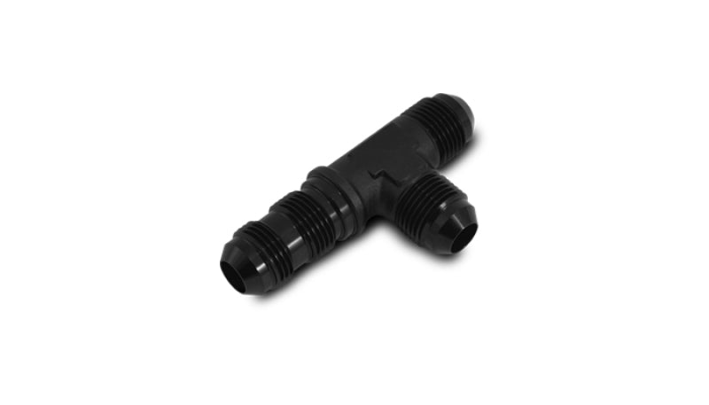 Vibrant -10AN Bulkhead Adapter Tee on Run Fittings - Anodized Black Only