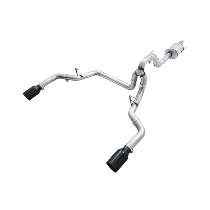 AWE Tuning 2015+ Ford F-150 0FG Dual Exit Performance Exhaust System w/5in Diamond Black Tips