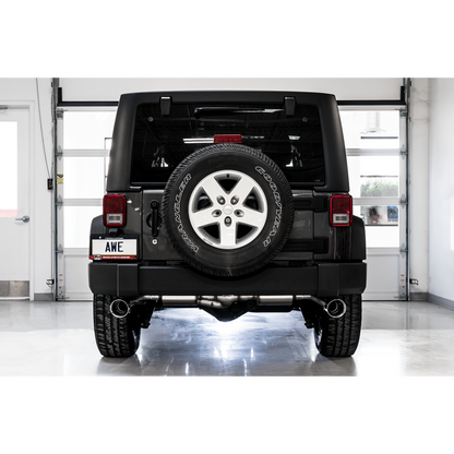 AWE Tuning 07-18 Jeep Wrangler JK/JKU 3.6L Tread Edition Axle-Back Dual Exhaust - Chrome Silver Tips