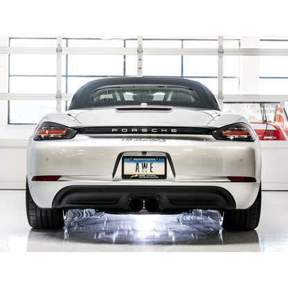 AWE Tuning Porsche 718 Boxster / Cayman SwitchPath Exhaust (PSE Only) - Diamond Black Tips