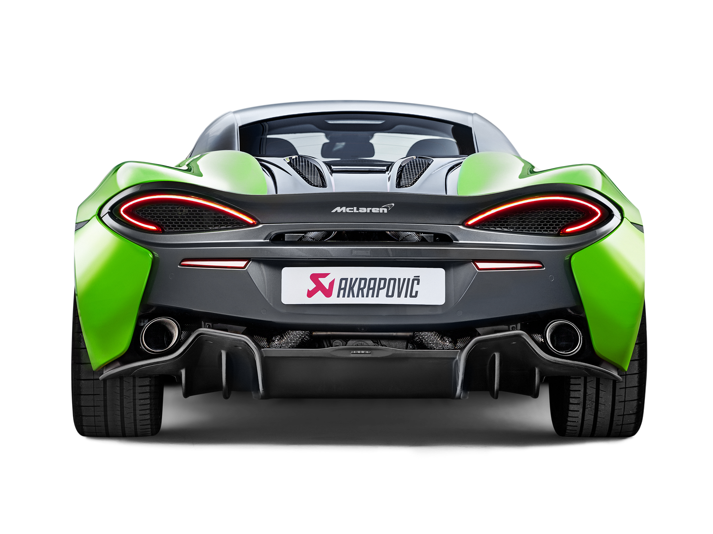 Akrapovič Slip-On Line Exhaust (Titanium) w/Carbon Tips - 2016-2020 McLaren 570S/570 Spider/570GT