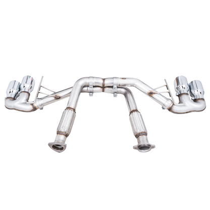 AWE Tuning 2020 Chevrolet Corvette (C8) Track Edition Exhaust - Quad Chrome Silver Tips