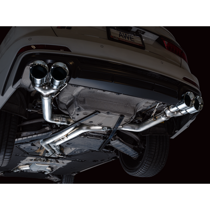 AWE Tuning 19-23 Audi C8 S6/S7 2.9T V6 AWD Track Edition Exhaust - Chrome Silver Tips