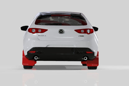 Rally Armor 19-26 Mazda3 Hatchback Black UR Mud Flap w/White Logo