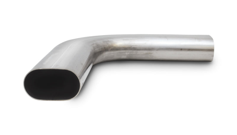 Vibrant 3in Oval (Nominal Size) T304 SS 90 deg Mandrel Bend 6in x 6in leg lengths