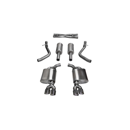 Corsa 15-17 Dodge Challenger Sport Cat-Back Dual Rear Exit with Twin 3.5in Polished Pro-Series Tips