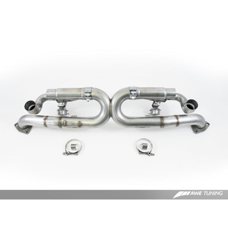 AWE Tuning Porsche 991 SwitchPath Exhaust for PSE Cars Diamond Black Tips