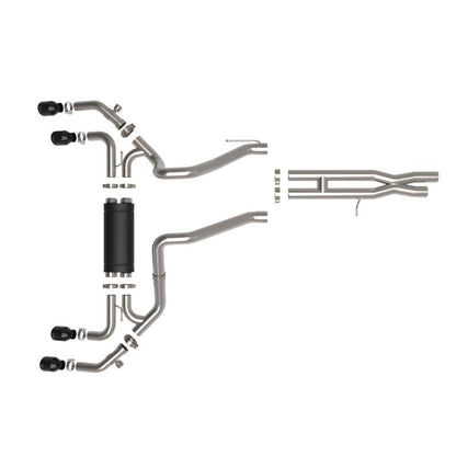 aFe Vulcan Series 2.5in 304SS Cat-Back Exhaust 2021+ Jeep Wrangler 392 6.4L w/ Black Tips