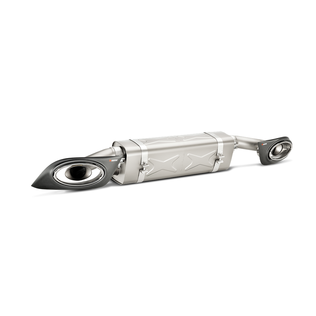 Akrapovič Slip-On Line Exhaust (Titanium) w/ Carbon Titanium Tips - 2014-2015 Porsche 911 Turbo/Turbo S (991)