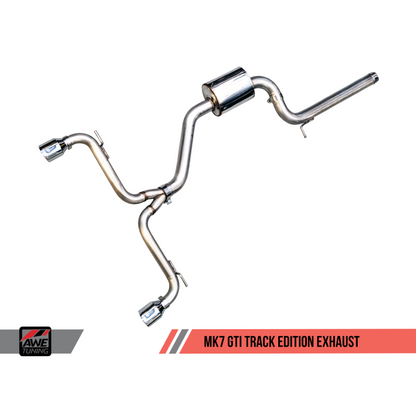 AWE Tuning VW MK7 GTI Track Edition Exhaust - Chrome Silver Tips