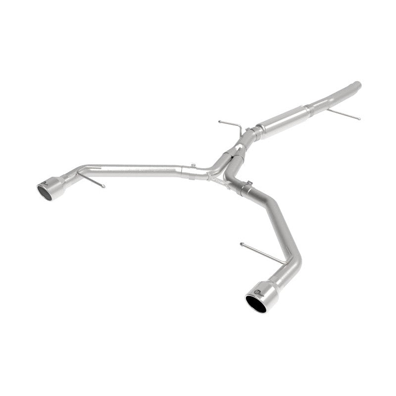 aFe MACHForce XP 3in-2.5in SS Exhaust Axle-Back 17-19 Audi A4 (B9) L4-2.0L (t) - Polished