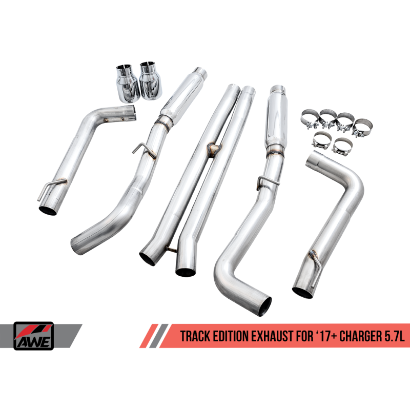 AWE Tuning 2017+ Dodge Charger 5.7L Track Edition Exhaust - Chrome Silver Tips
