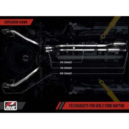 AWE Tuning 2017+ Ford Raptor Resonated Front Pipe Conversion Kit