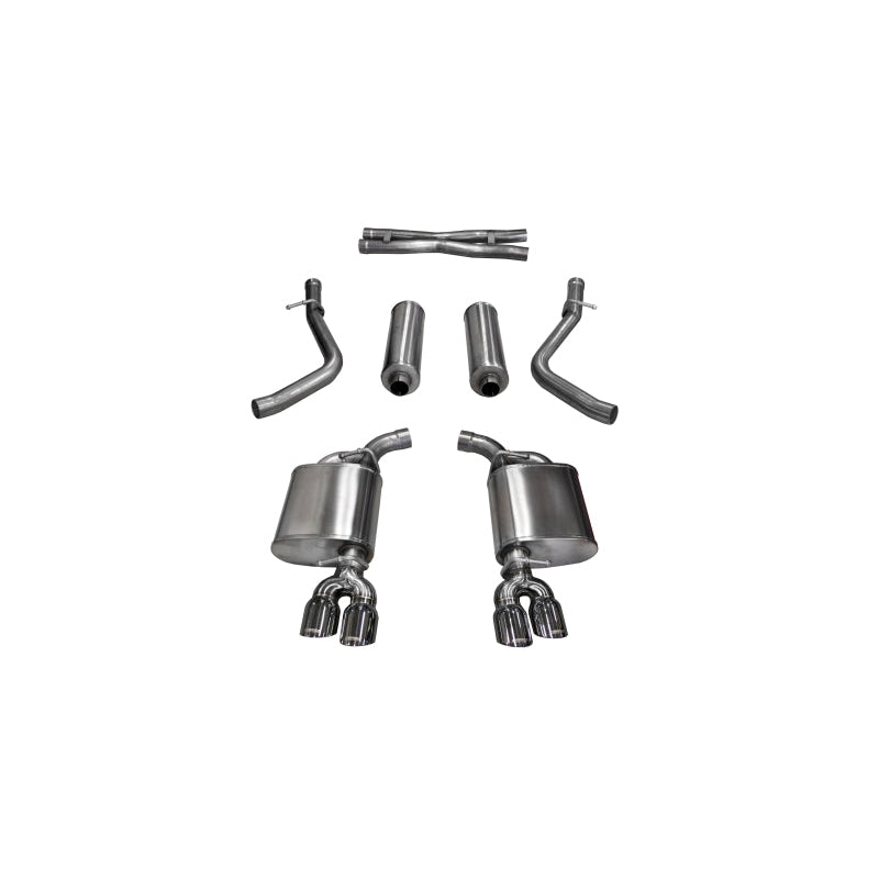 Corsa 15-17 Dodge Challenger Xtreme Cat-Back Dual Rear Exit with Twin 3.5in Polished Pro-Series Tips