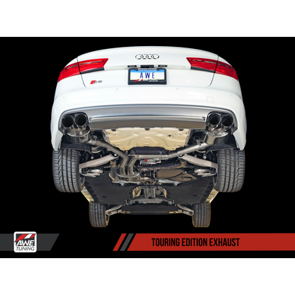 AWE Tuning Audi C7 / C7.5 S6 4.0T Touring Edition Exhaust - Polished Silver Tips