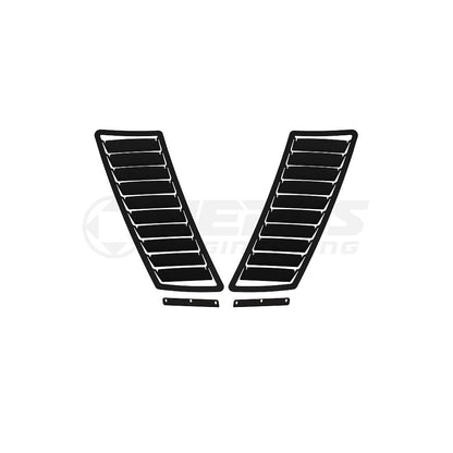 Verus - Hood Louver Kit (GT Hood Spec) - Ford Mustang S550 (2015-2017) - A0101A for 2015-2017 Ford Mustang - front view