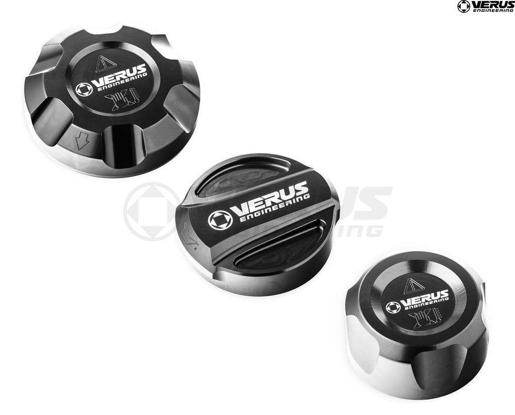 Verus - Engine Bay Fluid Cap Kit - BMW (G-Series, B58 Engine) - A0402A by Verus Engineering - angle view