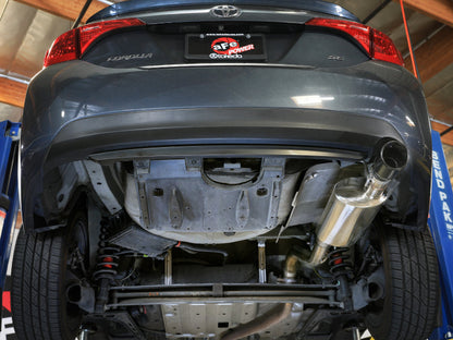 aFe 14-19 Toyota Corolla 1.8L Takeda 2.5in 304SS Axle-Back Exhaust w/ Black Tip