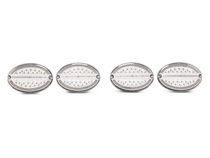 Raxiom 97-04 Chevrolet Corvette C5 Axial Series LED Tail Lights- Chrome Housing (Clear Lens)