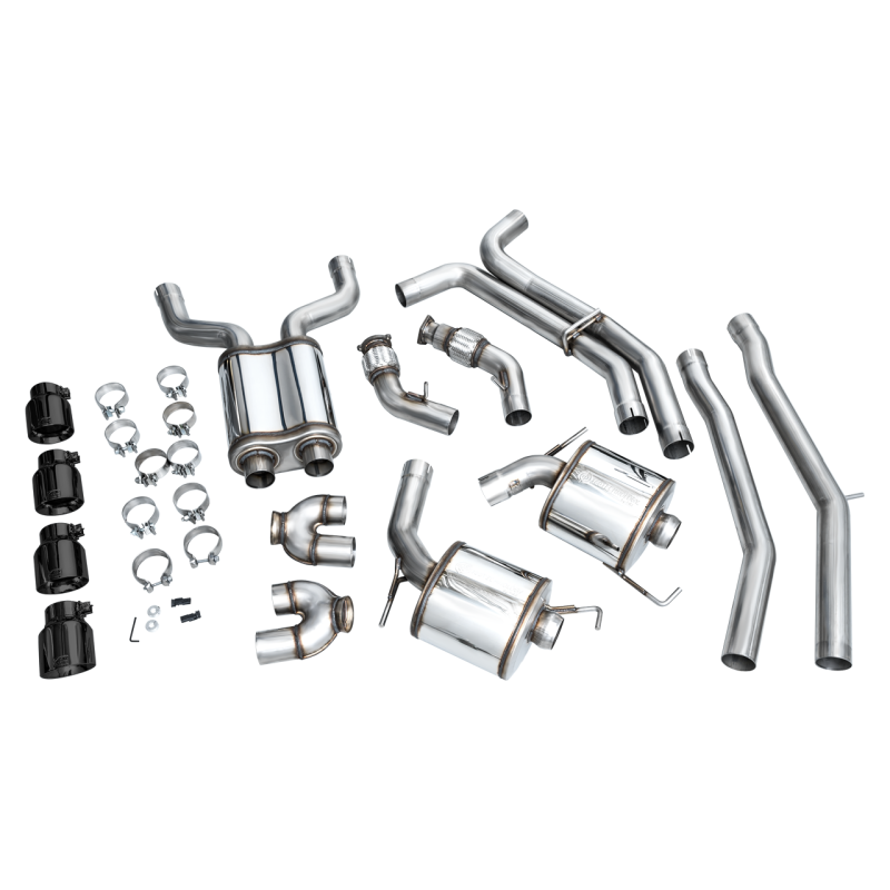 AWE Tuning 19-23 Audi C8 S6/S7 2.9T V6 AWD Touring Edition Exhaust - Diamond Black Tips