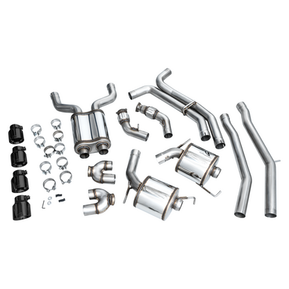 AWE Tuning 19-23 Audi C8 S6/S7 2.9T V6 AWD Touring Edition Exhaust - Diamond Black Tips