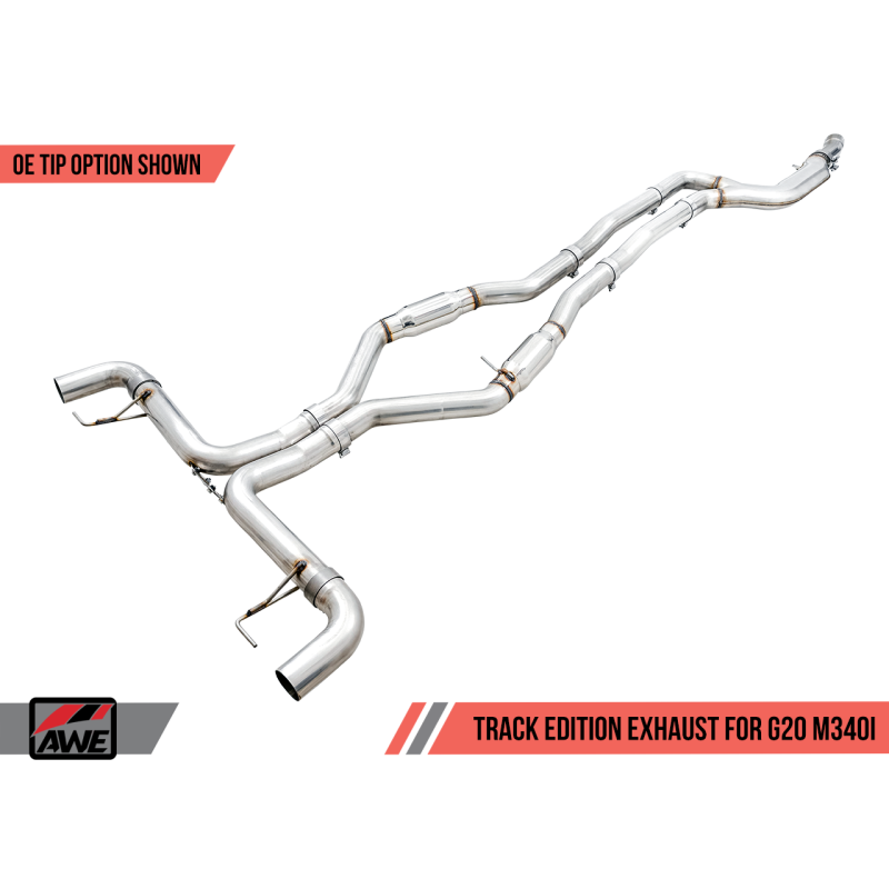 AWE Tuning 2019+ BMW M340i (G20) Track Edition Exhaust (Use OE Tips)