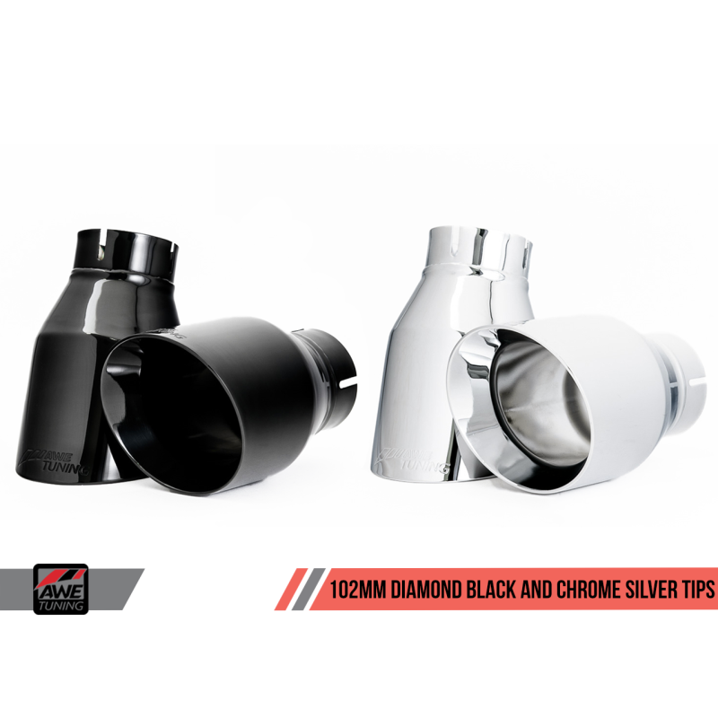 AWE Tuning Porsche 718 Boxster / Cayman Touring Edition Exhaust - Chrome Silver Tips