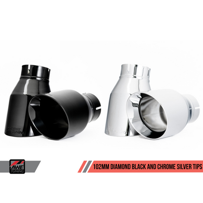 AWE Tuning Porsche 718 Boxster / Cayman Touring Edition Exhaust - Chrome Silver Tips
