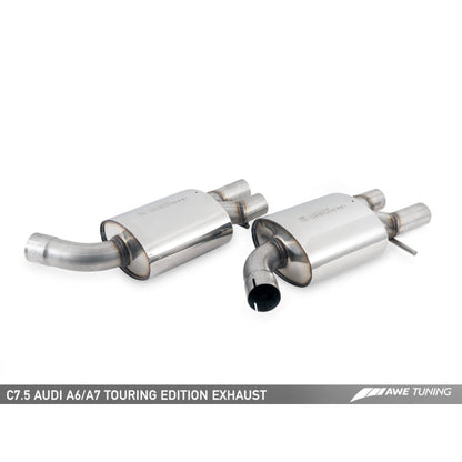 AWE Tuning Audi C7.5 A6 3.0T Touring Edition Exhaust - Quad Outlet Diamond Black Tips