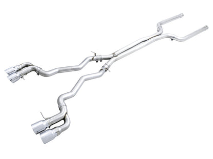 AWE Tuning 18-19 BMW M5 (F90) 4.4T AWD Cat-Back Exhaust - Track Edition (Chrome Silver Tips)