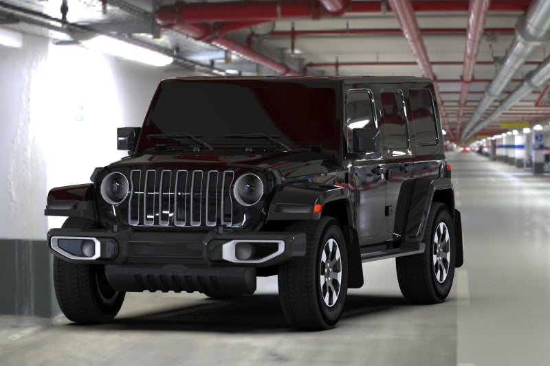 Rally Armor 18-25 Jeep JL Wrangler Black UR Mud Flap w/Red Logo
