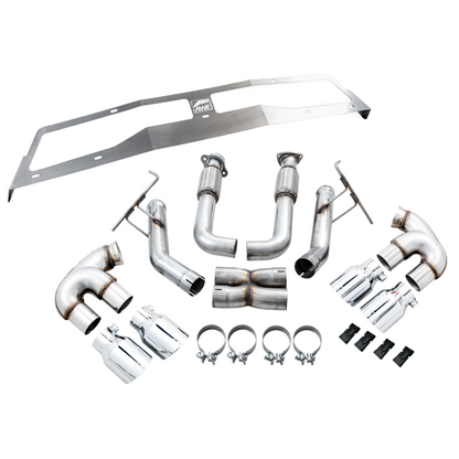 AWE Tuning 2020 Chevrolet Corvette (C8) Track Edition Exhaust - Quad Chrome Silver Tips