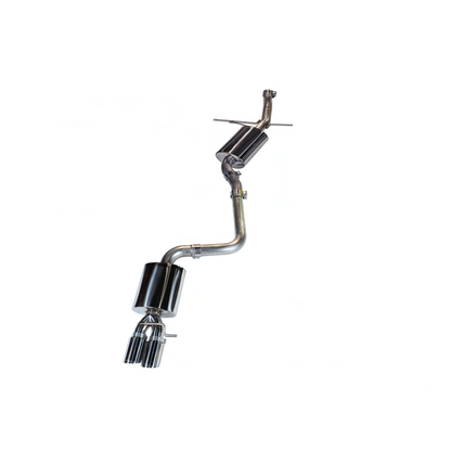AWE Tuning Audi B8 A5 2.0T Touring Edition Single Outlet Exhaust - Polished Silver Tips