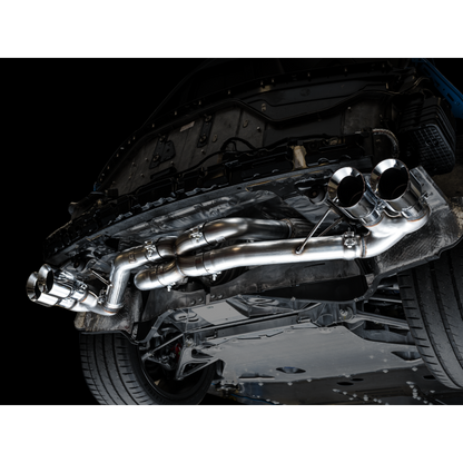 AWE Tuning 2020 Chevrolet Corvette (C8) Track Edition Exhaust - Quad Chrome Silver Tips