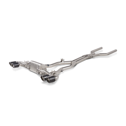 Akrapovič Evolution Line Catback Exhaust (Titanium) w/Carbon Tips - 2020+ BMW M8/M8 Gran Coupe (F93)