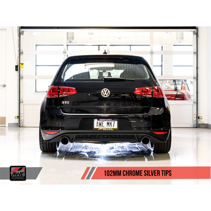 AWE Tuning VW MK7 GTI Touring Edition Exhaust - Chrome Silver Tips
